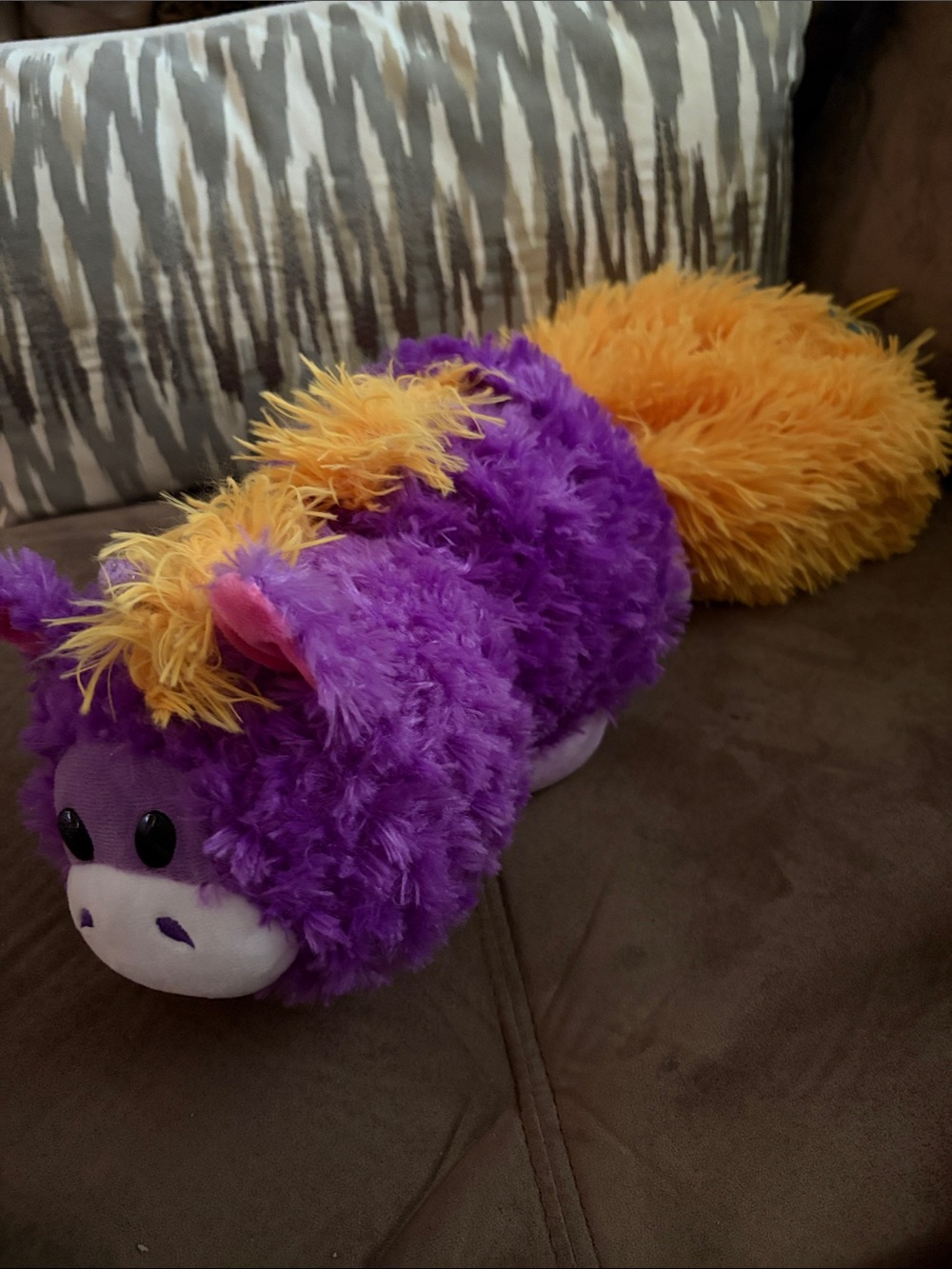 Flipazoo Magic Tails 2-in-1 Blue Dragon Flips to Purple Unicorn